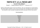Minuet a la Mozart Orchestra sheet music cover